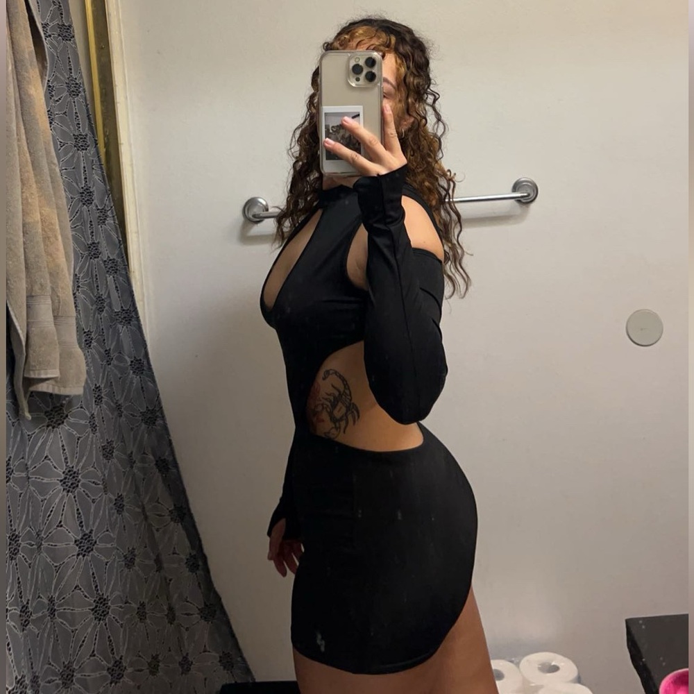 Black Backless Dress